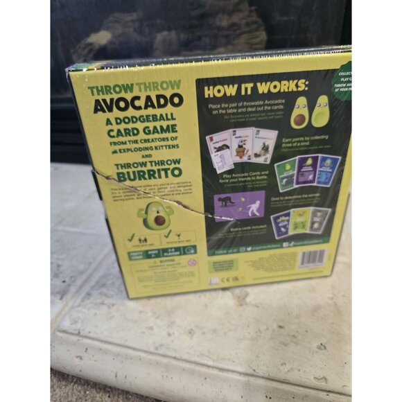 Exploding Kittens Throw Throw Avocado Card Game With Flight Suit Ages 7 - Picture 4 of 9